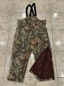 Mens 2XL CABELAS Winter Insulated Bib Overalls Advantage Timber Camo Hunting - Picture 1 of 12