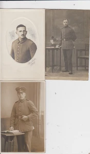 3 Foto AK WK1 - Gesichter des Krieges Deutsche Soldaten Feldpost 1915 - Bild 1 von 2