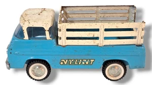 Camion ranch fattoria blu acciaio pressato nylon anni 60 11" - Foto 1 di 8