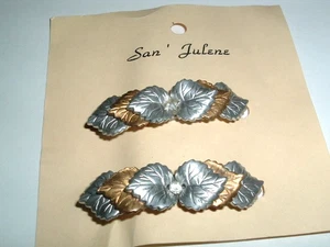 2 Silber Kupfer Herbst Leasing Haarspangen Haarspangen Neu mit Etikett - Bild 1 von 3