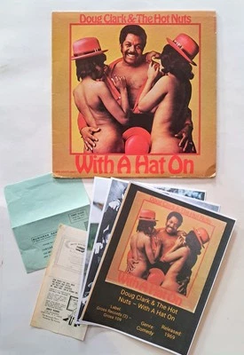 Doug Clark & The Hot Nuts, "With A Hat On" (1969) LP, {Adult Comedy} W/Inserts  - Image 1 of 4