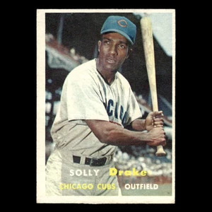 Solly Drake Rookie #159 1957 Topps Chicago Cubs Baseball Card MLB EX - Picture 1 of 3