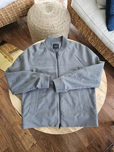 Chaqueta para hombre Vince mezcla de lino talla L verde militar preppy  - Imagen 1 de 12