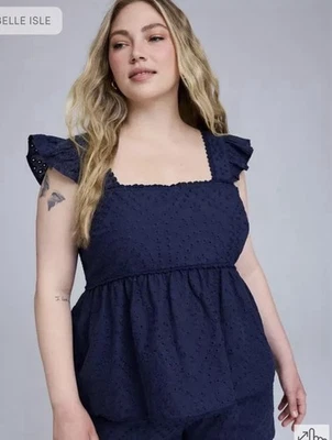 Top Babydoll con ojales torridos nuevo con etiquetas Foto 1 de 4