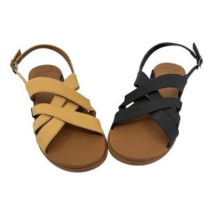 Größe 6 Solely Jane flache braune Basis mit Capri hellbraun + Onyx Tops neu in Tasche - Bild 1 von 12