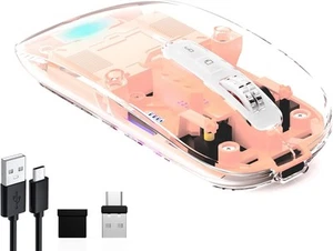 Wireless Transparent Mouse for Computer- Bluetooth5.1(BT1+BT2) + 2.4GHz 2in1 - Picture 1 of 2