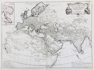 Old World Map Weltkarte Mappemonde Santini engraving Kupferstich 1779 - Picture 1 of 1