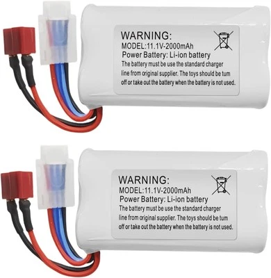 2PCS 11.1V 2000mAh T Plug Lithium Battery for R608 2104 210E 200E Brushless - Image 1 of 4