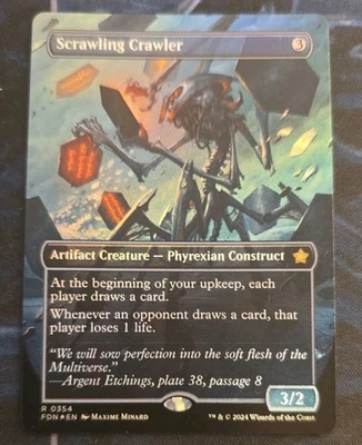 Scrawling Crawler (Borderless) (Mana Foil) Foundations Foil - NM - Image 1 of 2