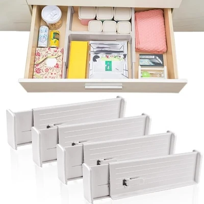 4Tlg Schubladenteiler verstellbar Schubladentrenner Organizer Schubladeneinsatz - Bild 1 von 4