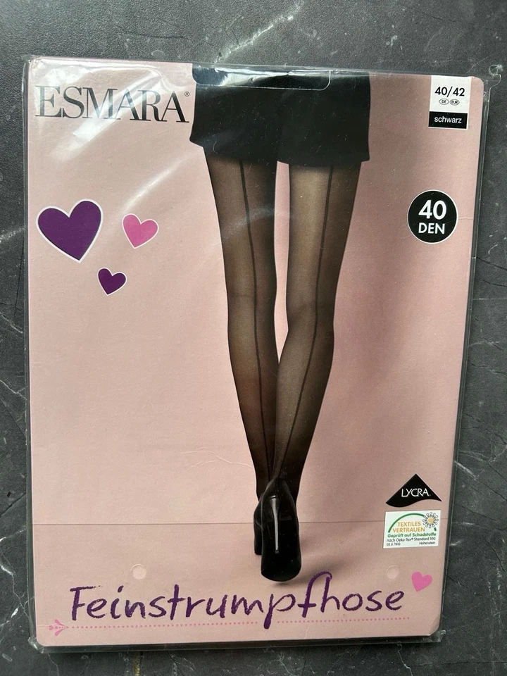 Esmara Feinstrumpfhose Nahtstrumpfhose 40-42 40den schwarz - Bild 1 von 1