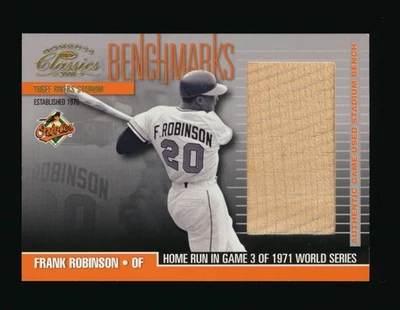 Donruss Classics Benchmarks Three Rivers Stadium Bench Frank Robinson 2001 *1724 Foto 1 de 2
