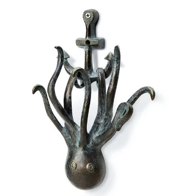 Llamador de puerta pulpo ancla puerta llamador costero náutico océano SPI hogar 34252 Foto 1 de 3