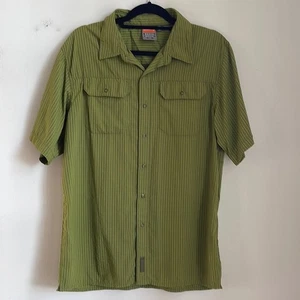 Merrell opti-wick UPF 30 quick dry hiking outdoors snap front short sleeve shirt - Picture 1 of 7