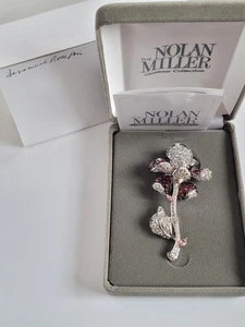 Nolan Miller Glamour Collection Savanne Rose Blume Kostüm Brosche Anstecknadel in Box - Bild 1 von 10