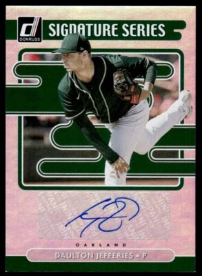 2021 Donruss Signature Series Daulton Jefferies Auto Oakland Athletics #SS-DJ - Image 1 of 2