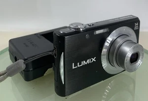 Panasonic LUMIX DMC-FS16 14.1 MP DIGITAL CAMERA BLACK WITH CHARGER TESTED - 332 - Picture 1 of 8