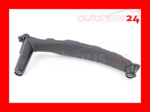 BMW E70 X5 & X6 RIGHT LEATHER DOOR PULL HANDLE STRAP FRONT OR REAR GENUINE BLACK - Foto 1 di 2