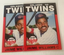 JAIME WILLIAMS 2 1988 Best Orlando Twins PWE SHIP