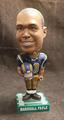 St. Louis Rams 2002 CollectorsSeries BobbleheadDoll Hardee's Marshall Faulk.@FS Cover