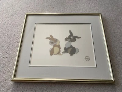 Original WALT DISNEY Bambi Thumper & Miss Bunny LE 2500 Seri Cel Cell LINDO RARO~ Foto 1 de 4