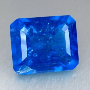 3.14 CTS 9X7MM OCTAGON CUT, FANTASTIC RAREST LUSTER BLUE APATITE - Picture 1 of 3