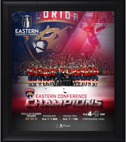 Florida Panthers Framed 15" x 17" 2023 NHL Eastern Conference Champions Collage Cover