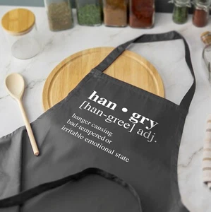 Hangry Printed Apron Baking Funny Dictionary Definition Home Cooking Chef - Picture 1 of 11