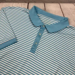Polo Callaway grande e alta 2XL blu e bianca a righe - Foto 1 di 11