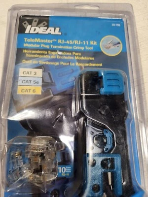 NEW Ideal Telemaster Modular Termination Crimp Tool Kit RJ-45/RJ-11 Cat 5/5E/6 - Image 1 of 3