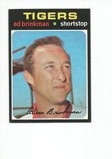 ED BRINKMAN 1971 Topps card #389 Detroit Tigers NR MT
