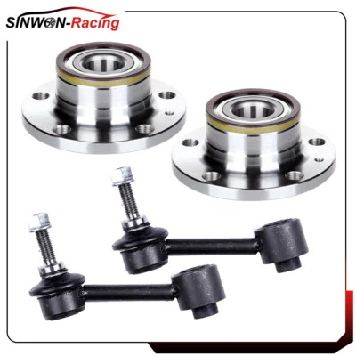 2  Wheel Hub & Bearing Set + Sway Bar Link For Volkswagen EOS GOLF 2010-2013 - Image 1 of 4