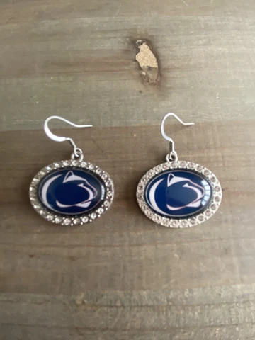Penn State Nittany Lions Crystal Enamel Dangle Earrings Cover