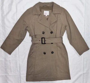 GB Girls Tan Trench Coat Size Medium NWT - Picture 1 of 5