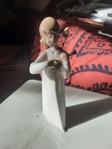 Lladro Figur 4871, Mädchen mit Gitarre (Mandoline) 8"" groß (PERFEKTER ZUSTAND) - Bild 1 von 5