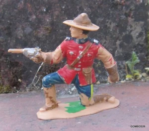 REAMSA FAR WEST / FIGURINE POLICE MONTEE CANADIENNE A GENOUX REVOLVER NO JECSAN - Imagen 1 de 6