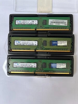 Lot 3 Samsung 2GB DDR3 1066MHz PC3-8500U Desktop Memory M378B5673FH0-CF8 - Image 1 of 2