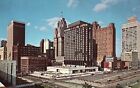 Postcard MI Detroit View from Roof Deck Parking Cobo Hall Vintage PC f8341