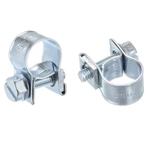 6mm-31mm Mini Fuel Injection Hose Clamp Zinc Plated Steel Fuel Line Clamp 10Pcs - Picture 1 of 12