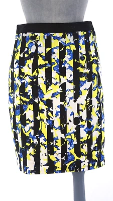 Peter Pilotto Skirt  Pencil Target Collaboration Striped Yellow Black Abstract 8 - Image 1 of 4