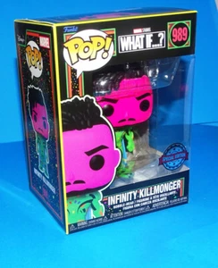 Funko Pop! Marvel What If? Infinity Killmonger 989 exclusivo Blacklight - Imagen 1 de 6