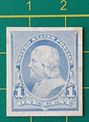 US Stamp, 1c, Trial Color PROOF on Card, VF - Image 1 of 4