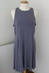 Athleta Sun Dress XL / T Tall Gray Pullover Stretch Santorini A-Line Sleeveless - Picture 1 of 7