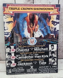 Triple Crown Showdown Boxing Program Hector Camacho Autographed Signed 1992 - Picture 1 of 6