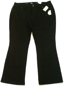 St Johns Bay Boot Cut Jeans 22WS Womens Secretly Slender Black Stretch Denim - Picture 1 of 4