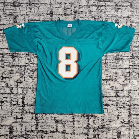 Vintage Miami Dolphins Jersey #8 Daunte Culpepper NFL Football L 2000s Cover