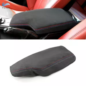 Suede Leather For BMW F30 Center Console Armrest Lid Cover Replacement 2013-2018 - Foto 1 di 6