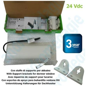 SMART 24V BIANCO + STAFFE PER LUCERNAIO Motore finestra Velux Roto Claus - Foto 1 di 7