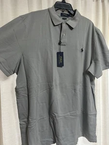 $95.00 Polo Ralph Lauren Men's Short Sleeve Classic Fit Polo Shirt, Grey, M - Picture 1 of 7
