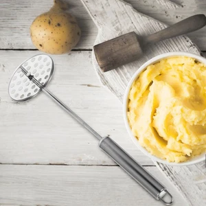 2 Stück Kartoffelstampfer für glatte Lebensmittel strapazierfähige Kartoffelpresse - Bild 1 von 12